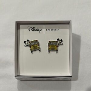 New Disney BaubleBar Mickey Earrings On School Bus